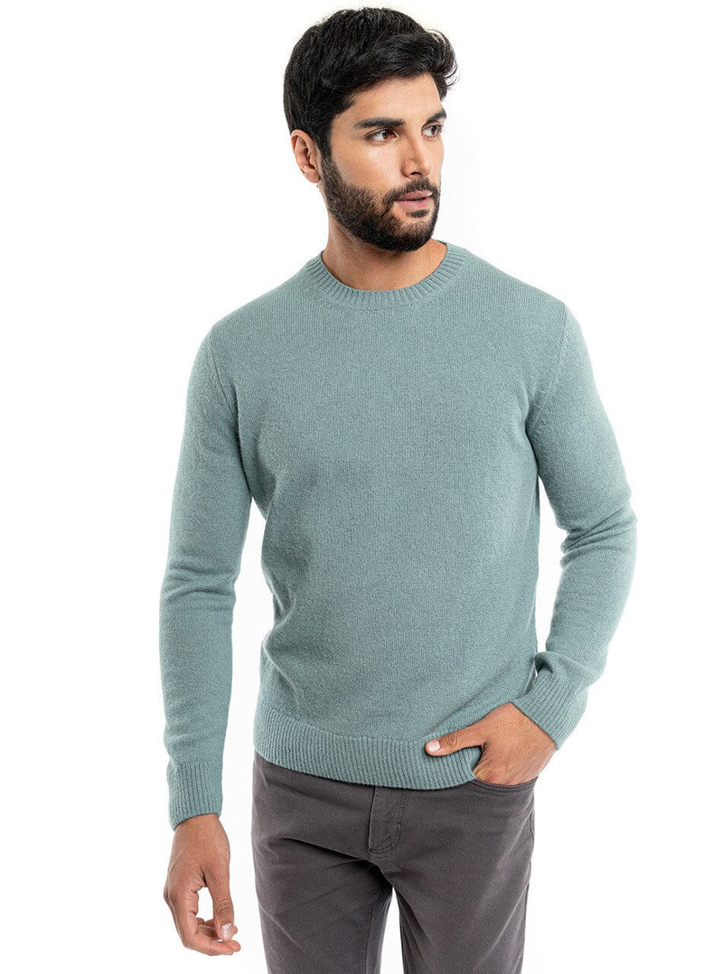 Essential Crewneck Pullover Clothing Smooth Alpaca Fashion Lichen Large 