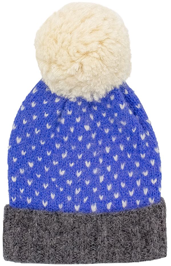 Snow Alpaca Beanie Brushed Pom Winter Hat Alpaca Classic Prussian Blue 