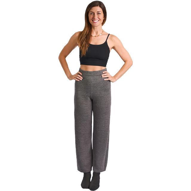 Alpaca Knit Pant Clothing Smooth Alpaca Fashion Grace Gray 