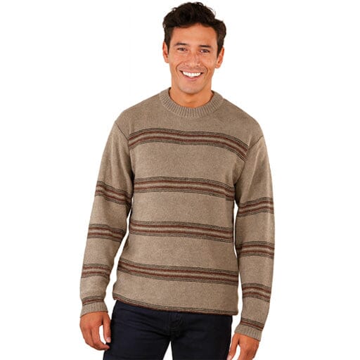 Highland Stripe Alpaca Crew Pullover Clothing Alpaca Classic 