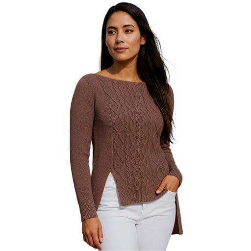 Cable Asymmetric Baby Alpaca Long Sweater Clothing Smooth Alpaca Fashion 