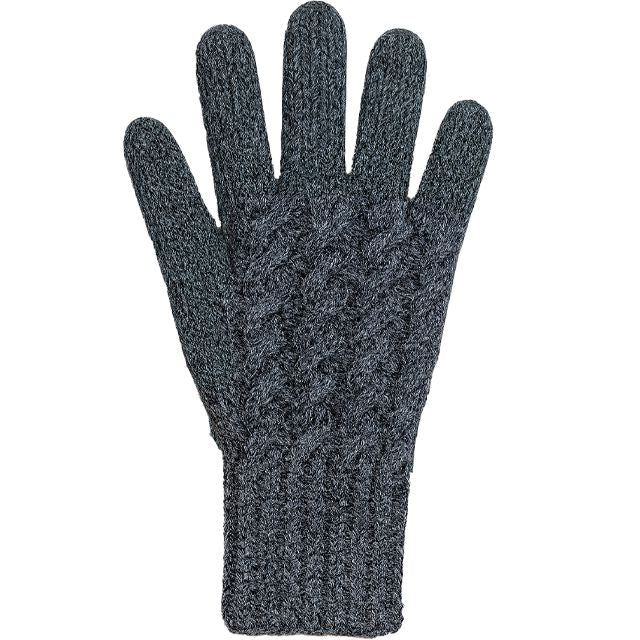 Smooth Cable Alpaca Gloves Gloves Alpaca Classic Charcoal 