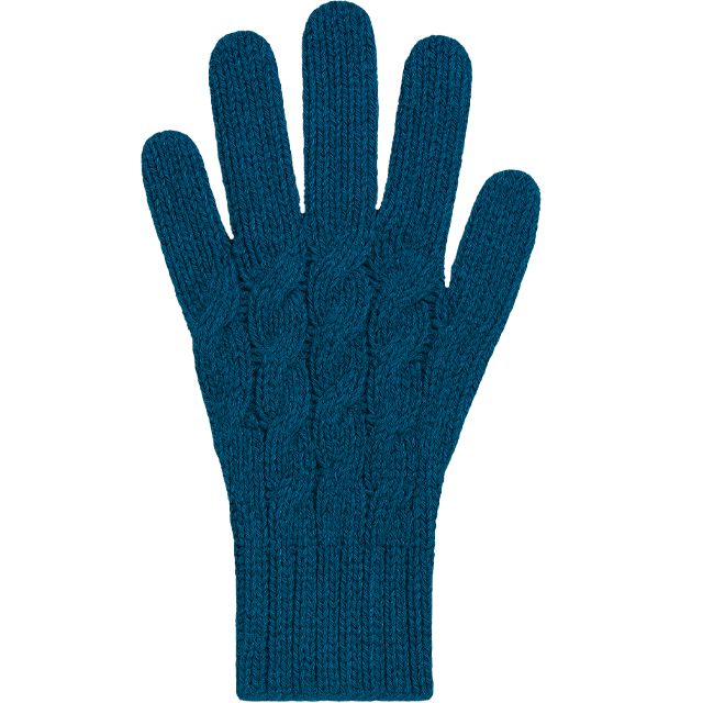 Smooth Cable Alpaca Gloves Gloves Alpaca Classic Teal 