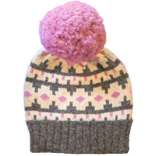The Meadow Brushed Alpaca Beanie Winter Hat Alpaca Classic Pink 