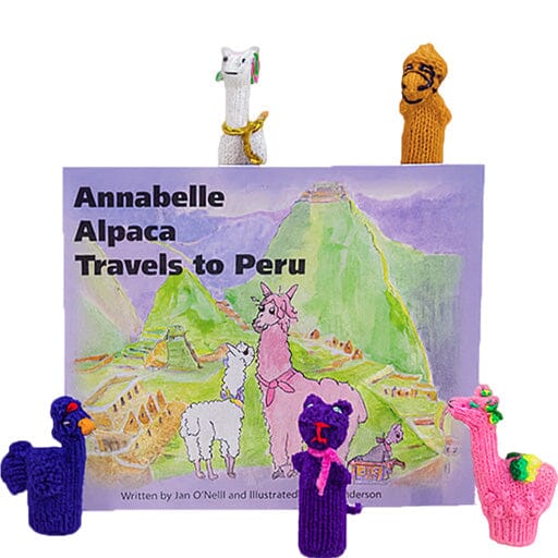 Annabelle Alpaca Travels To Peru Book + 5 Finger Puppets