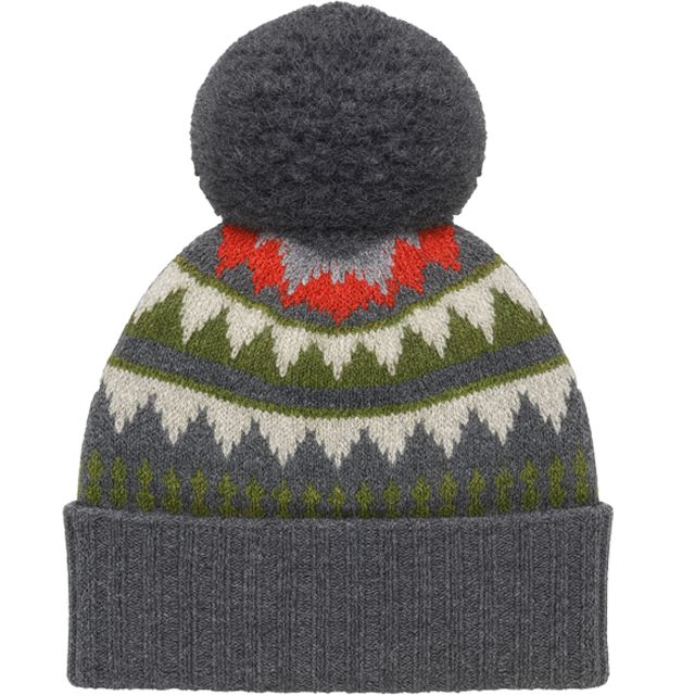 Colorado Smooth Alpaca Hat Winter Hat Alpaca Classic Charcoal - Combo Green 