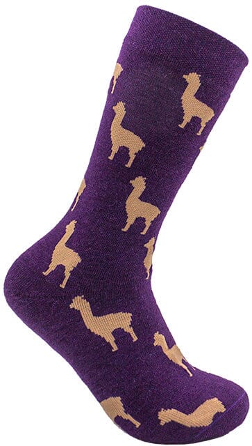 Alpaca Designs Every Where Socks Alpaca Socks Alpaca Classic Purple-Beige Small 